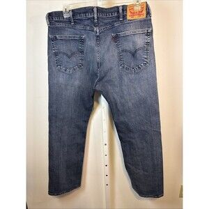 Levi's 505 Jeans Mens Regular Fit 38x30 Dark Wash Classic Stretch Denim Pants